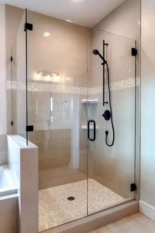 Compact Shower with Glass Enclosure